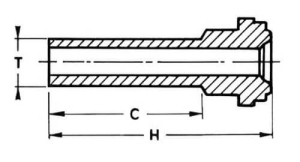 Embout court pour gaz pur à soudure orbitale sans apport