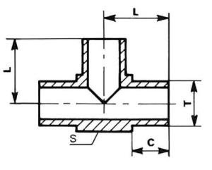 Té égal microfit à souder bout à bout