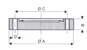 Bride pleine à trous taraudés