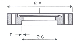 Bride fixe à souder à trous taraudés