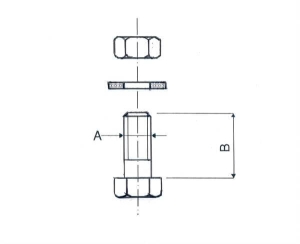 Boulon d'assemblage pour brides à trous lisses