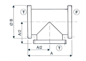 Té Égal ISO CF 1 Bride Fixe + 2 Brides Tournantes