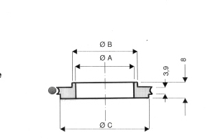 Anneau de centrage de réduction avec joint