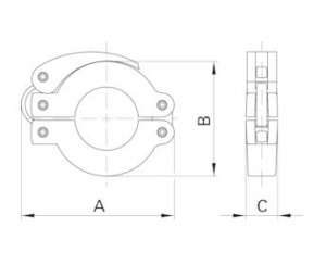 Collier Serrage Rapide ISO KF pour Joints Élastomères