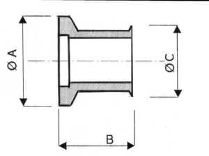 Embout Flexible Inox à Souder ISO KF
