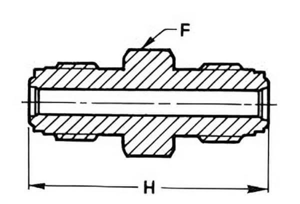 Schéma union double filetée