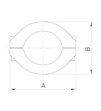 Collier en demi coquilles pour joint métalliques