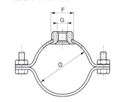 Collier Support de Tuyauterie Inox