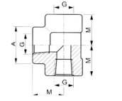 Té Égal Taraudé Inox Série 3000